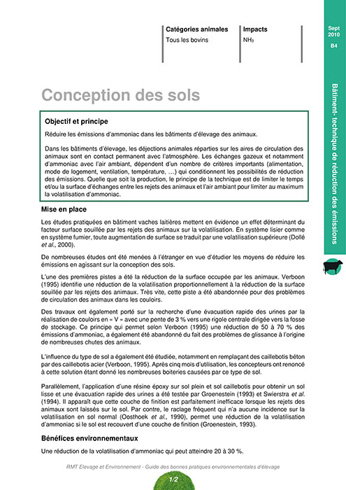 Conception des sols