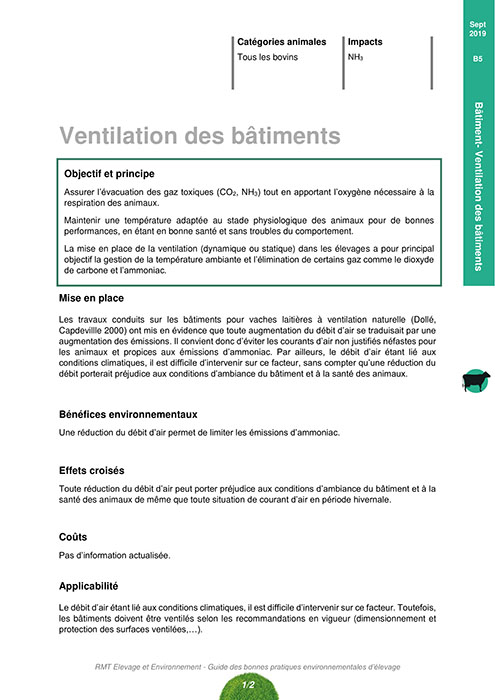 Ventilation des bâtiments
