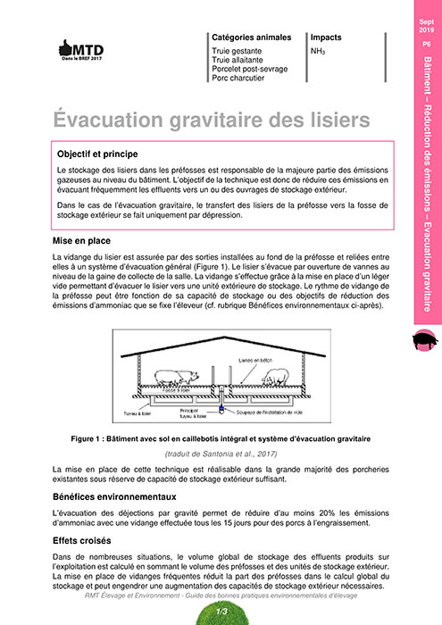 Logement avec sol en caillebotis avec un système de dépression