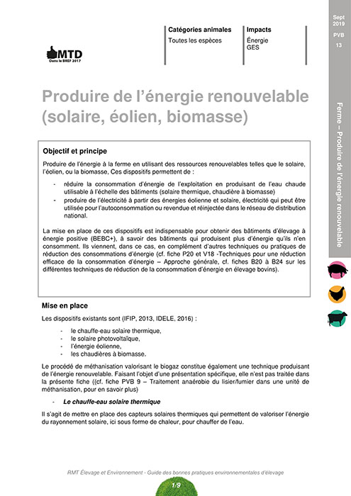 Produire de l’énergie renouvelable (éolien, solaire)