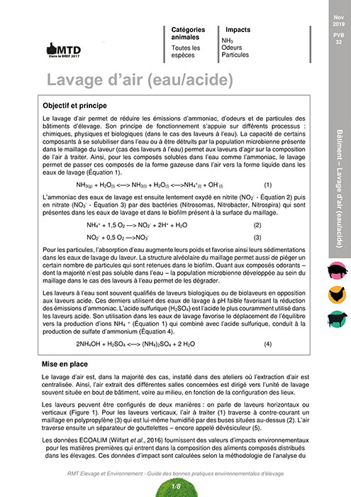 Lavage d'air (eau/acide)