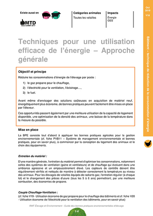 Techniques pour une utilisation efficace de l’énergie – Approche générale