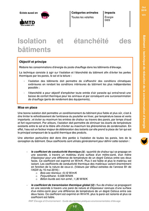 Isolation et étanchéité des bâtiments