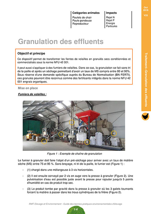 Granulation des effluents